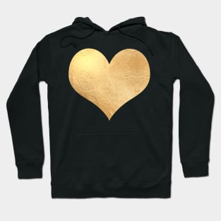 Golden Heart, Faux Gold Foil Hoodie